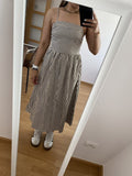 Airlin Striped Ruched Cami Maxi Dress