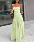 Alice Strapless Floral Lace Maxi Dress