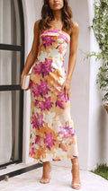 Laura Floral Strapless Maxi Dress