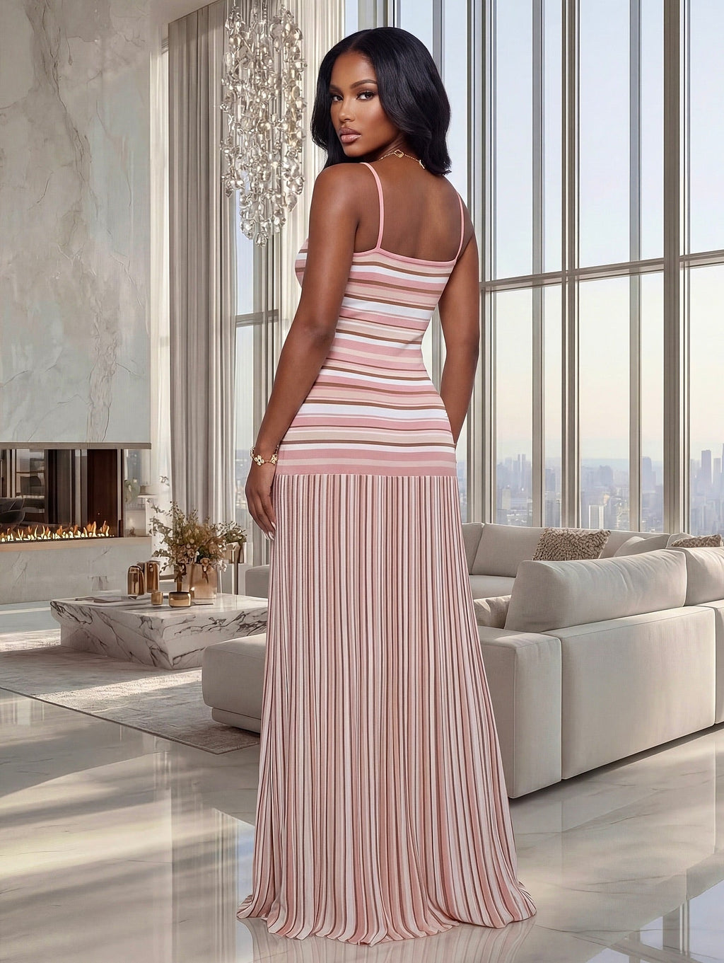 Olivia Striped Cami Maxi Dress