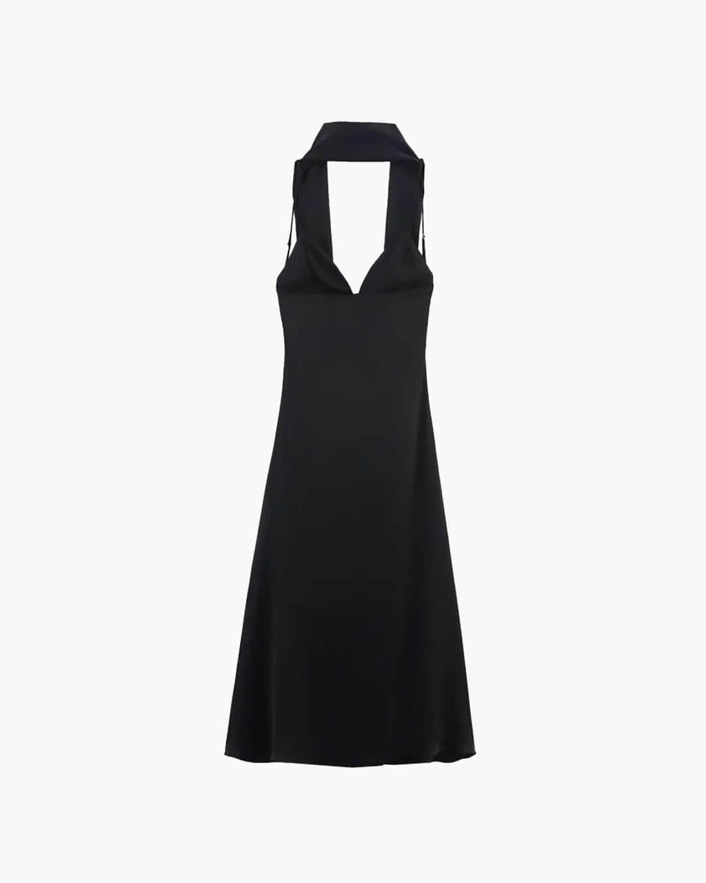 Bianca Satin Maxi Dress with Scarf
