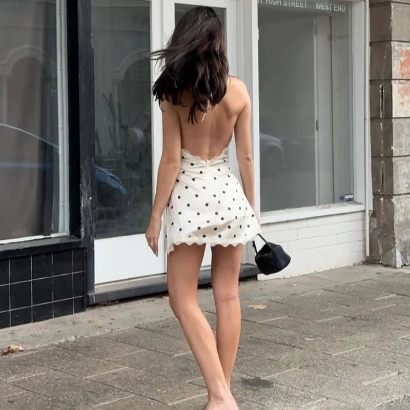 Fiona Backless Lace Mini Dress