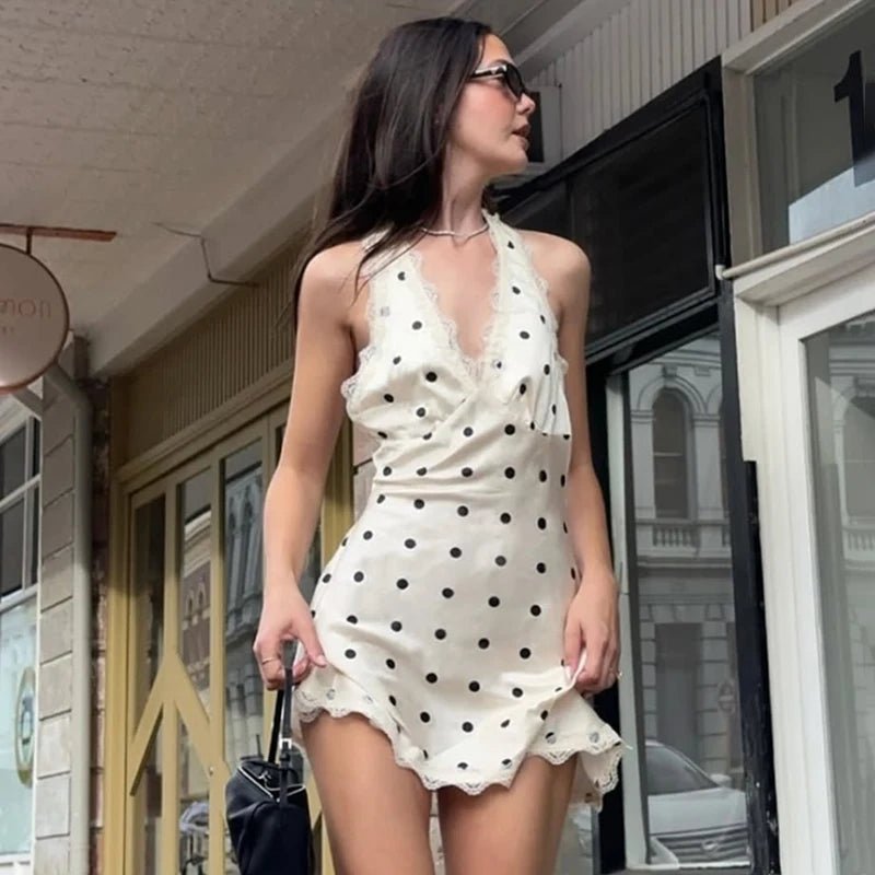 Fiona Backless Lace Mini Dress