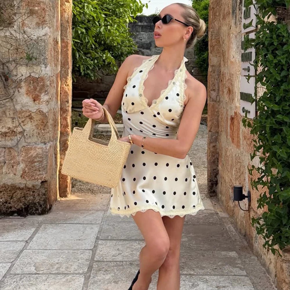 Fiona Backless Lace Mini Dress