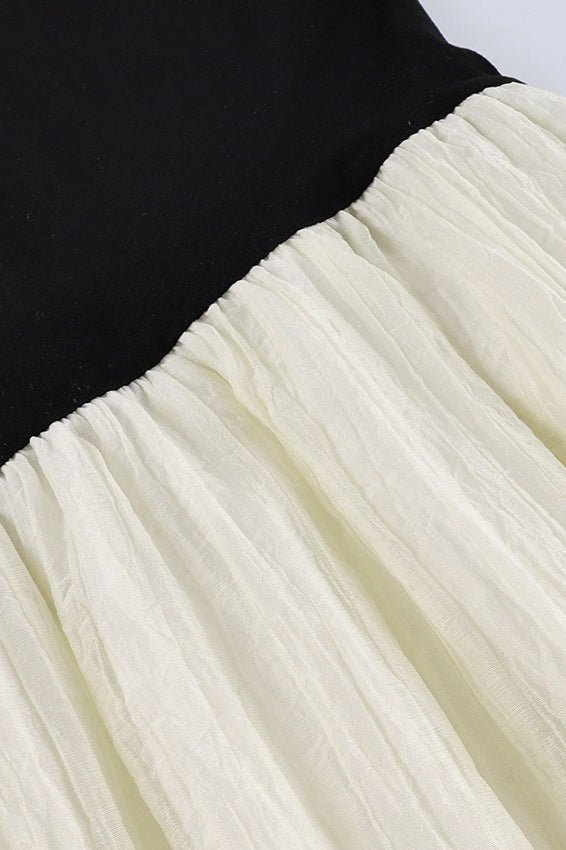 Amelie Contrast Irregular Maxi Dress