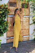 Agathe Halter Open Back Maxi Dress
