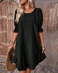 Mia Ruffle Hem Smock Dress