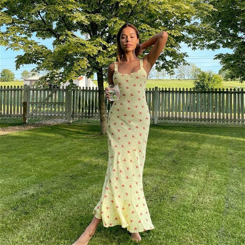 Iris Flared Ruffle Floral Dress