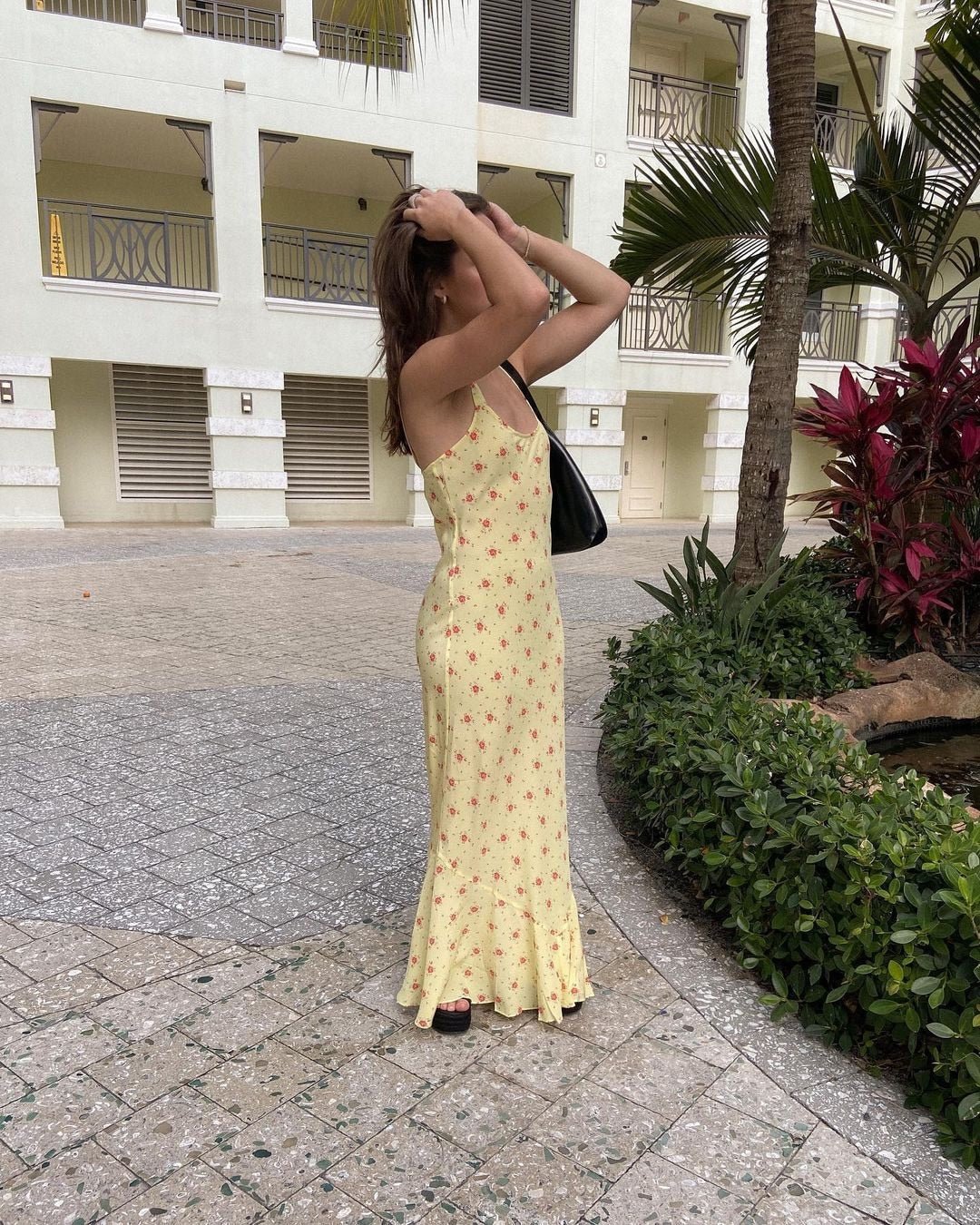 Iris Flared Ruffle Floral Dress