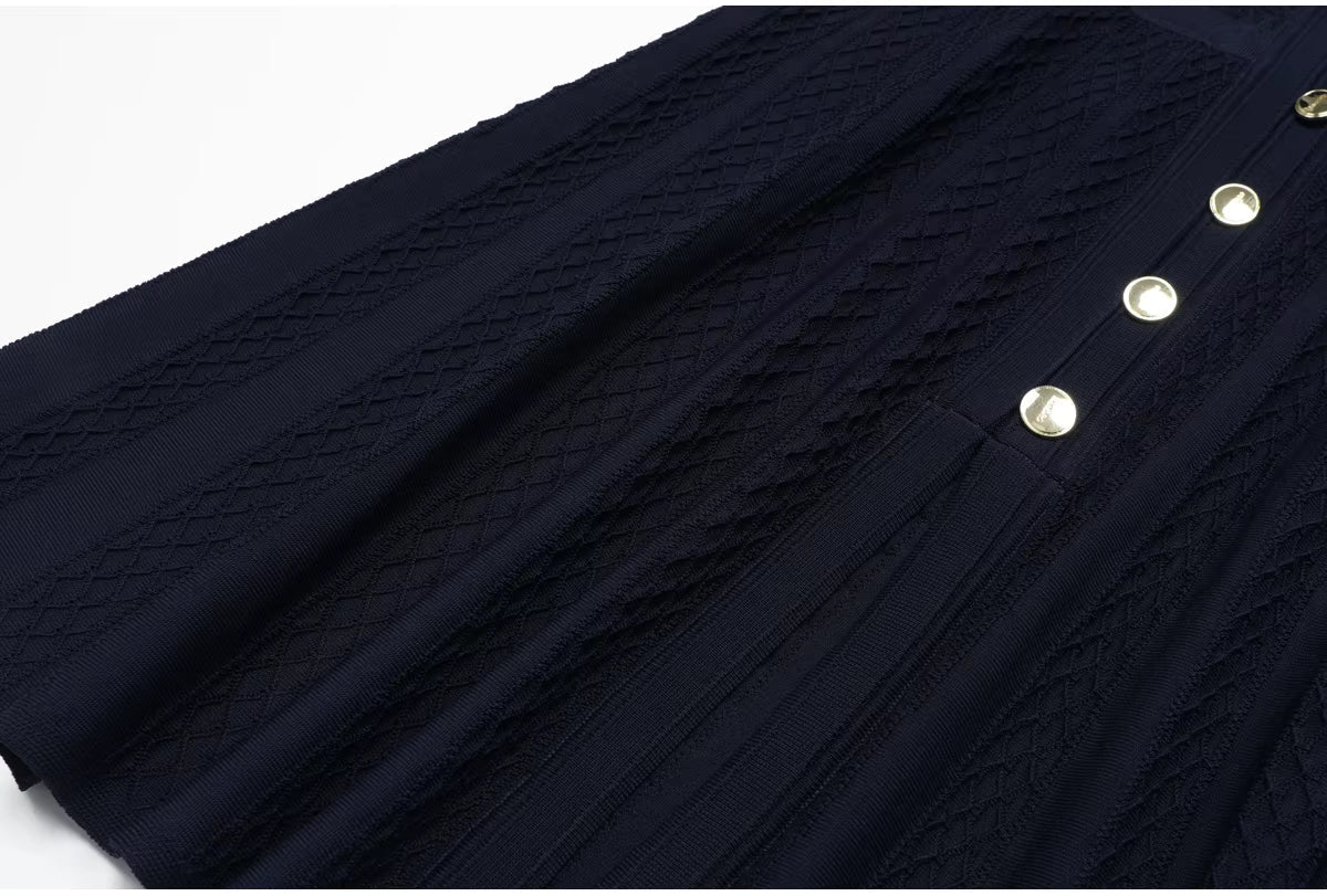 Hannelore Knitted Slim Fit Long Dress