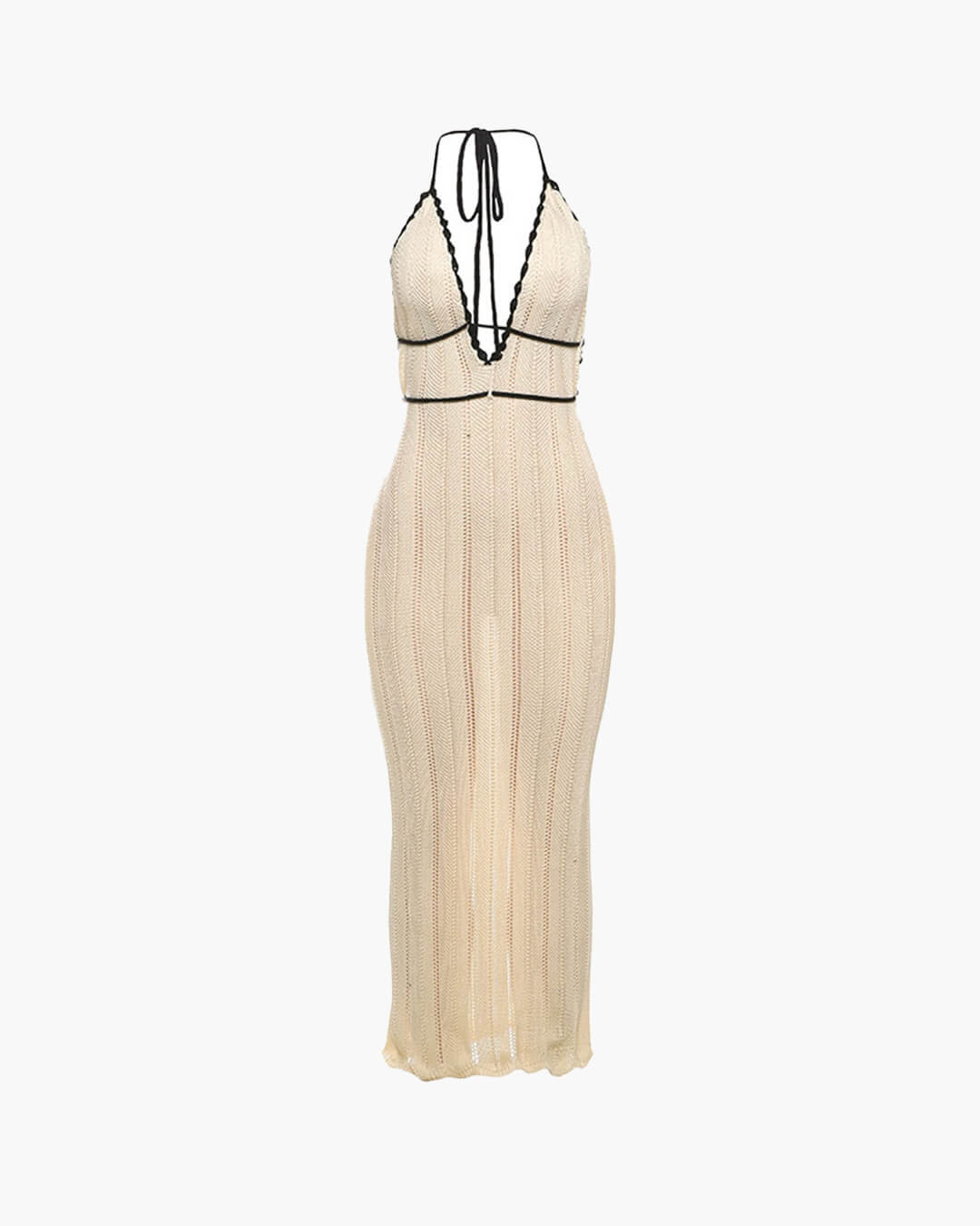 Harley Lace Up Halter Maxi Dress