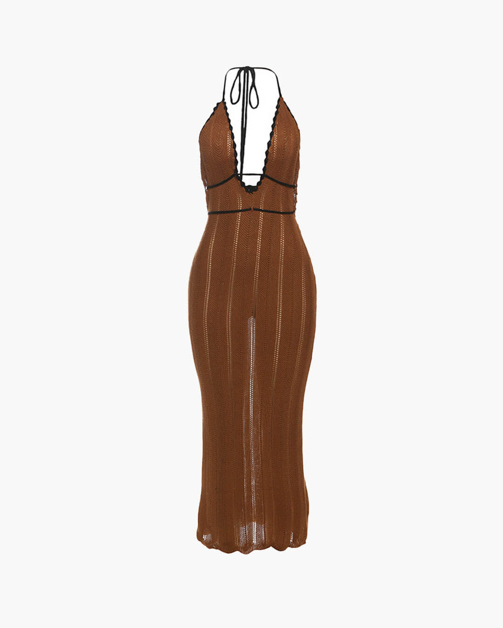 Harley Lace Up Halter Maxi Dress