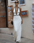 Harley Lace Up Halter Maxi Dress