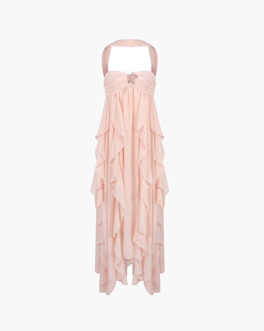 Harper Strapless Ruffled Maxi Dress