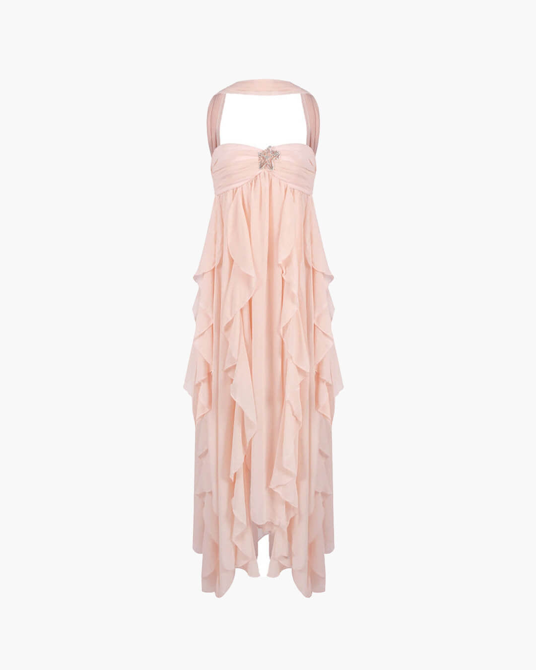 Harper Strapless Ruffled Maxi Dress