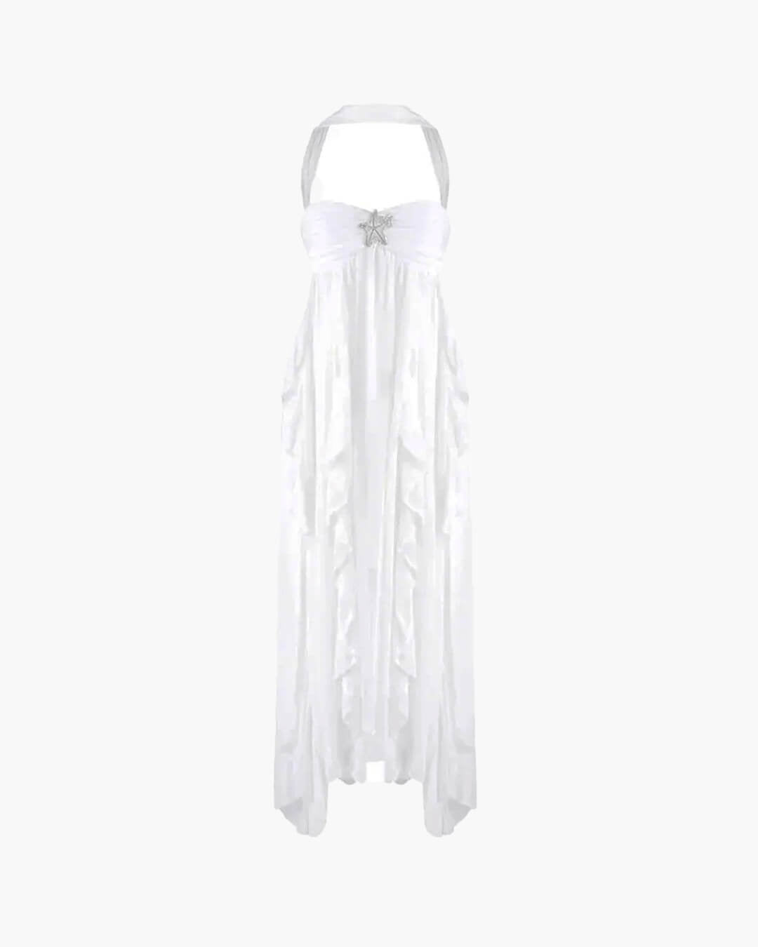 Harper Strapless Ruffled Maxi Dress