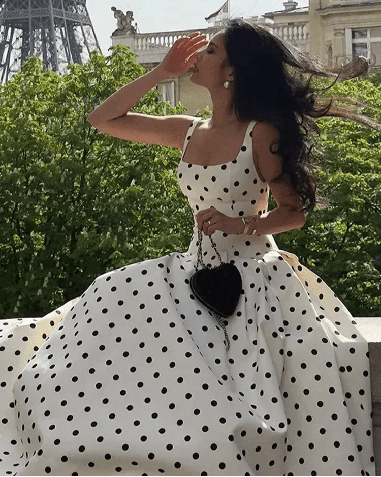 Jasmine Polka Dot Midi Dress
