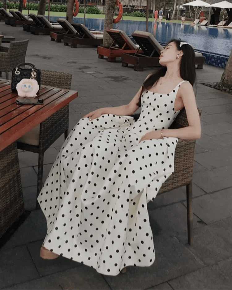Jasmine Polka Dot Midi Dress