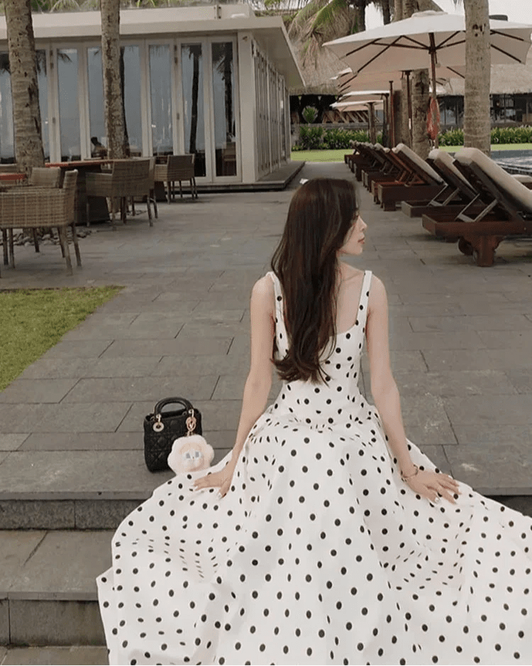 Jasmine Polka Dot Midi Dress