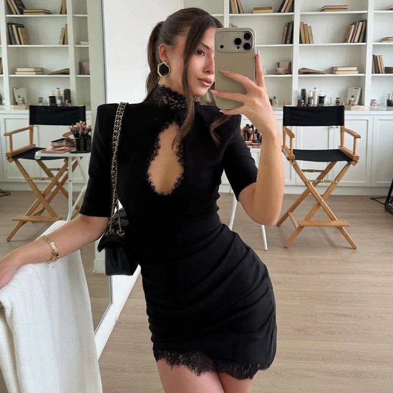 Jenny Cut-Out Lace Bodycon Mini Dress
