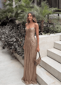 Aisena Corset Pleated Gown