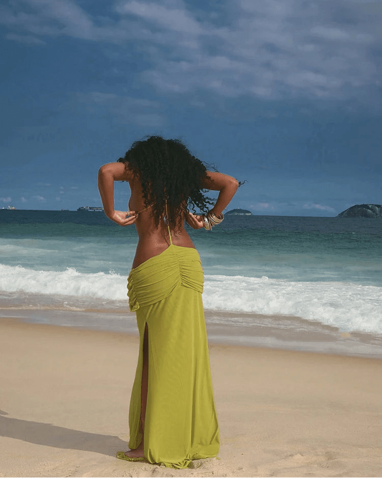 Margot Draped Backless Maxi Dress