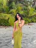 Margot Draped Backless Maxi Dress