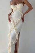 Helen Lace Ruffle Maxi Dress