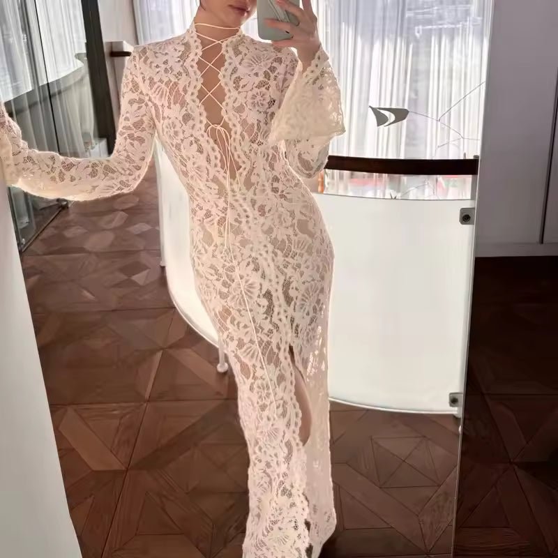Rachel French Lace Tie Dress