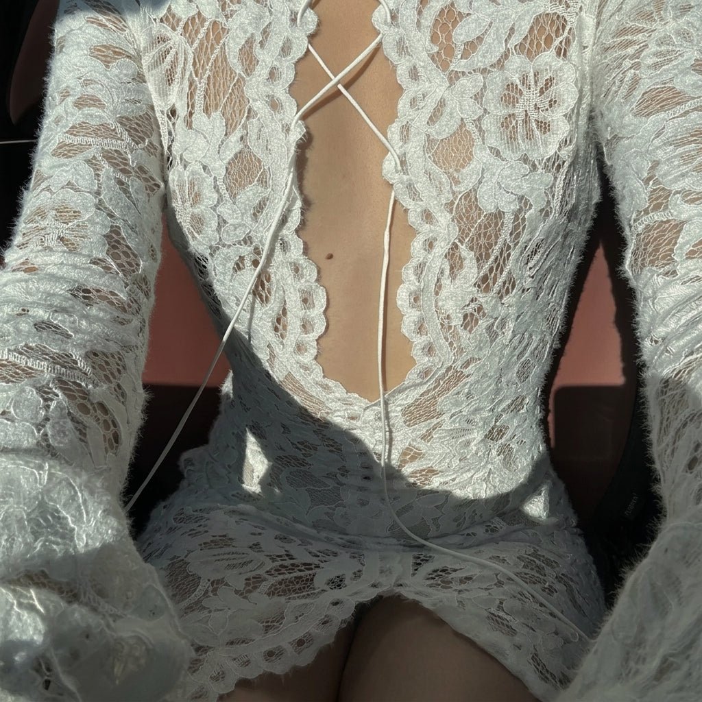 Rachel French Lace Tie Dress