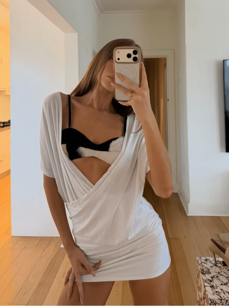 Aishla Ruched Mini Dress