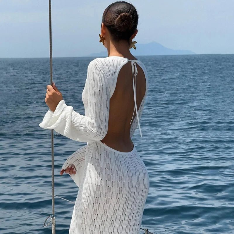 Natalie Backless Knit Dress