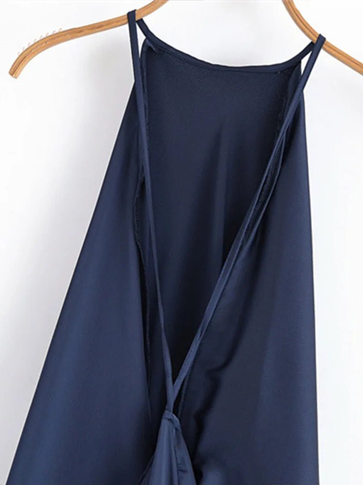 Annie Satin Open-Back Maxi Dress