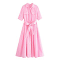 Ariane Belted Shirt Midi Dress