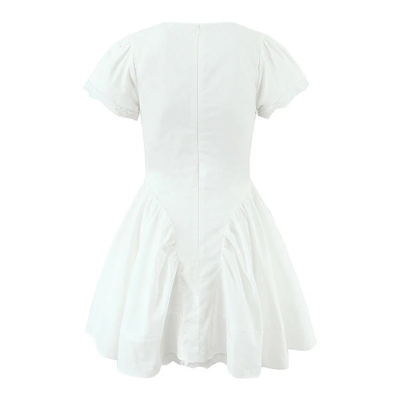 Mia Bow V-Neck Mini Dress