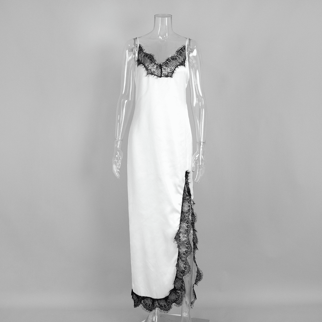 Ahlam Halter Lace Maxi Dress