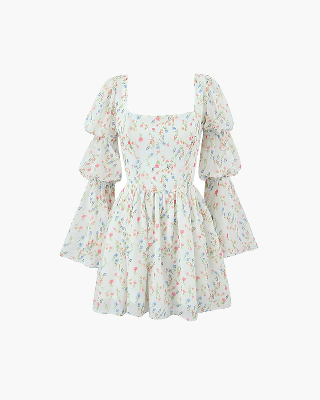 Rose Off-Shoulder Ruffled Mini Dress