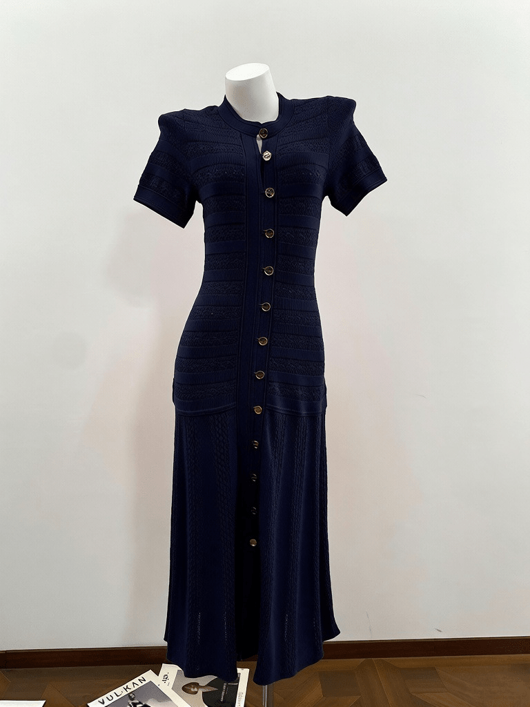 Celeste Ribbed Knit Midi Dress