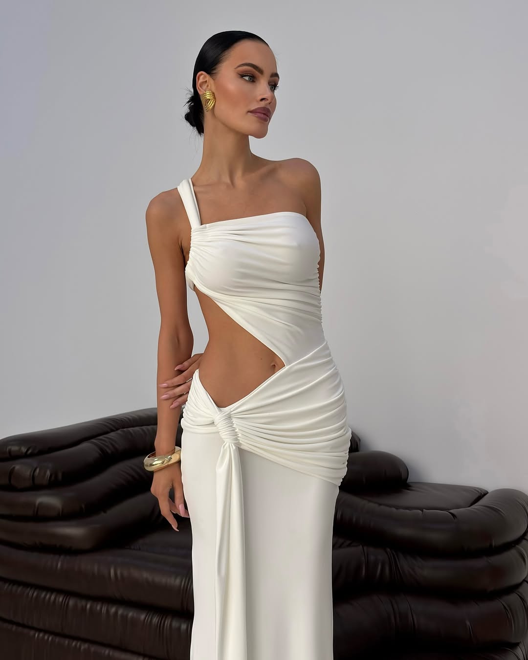 Mirelle One-Shoulder Cut-Out Maxi Dress
