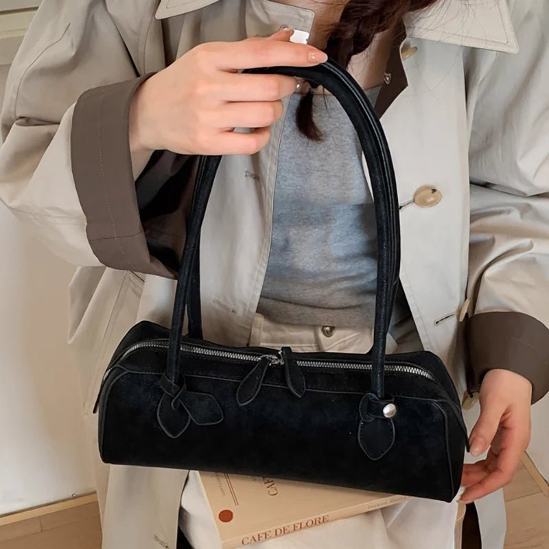 Adora Faux Suede Baguette Bag