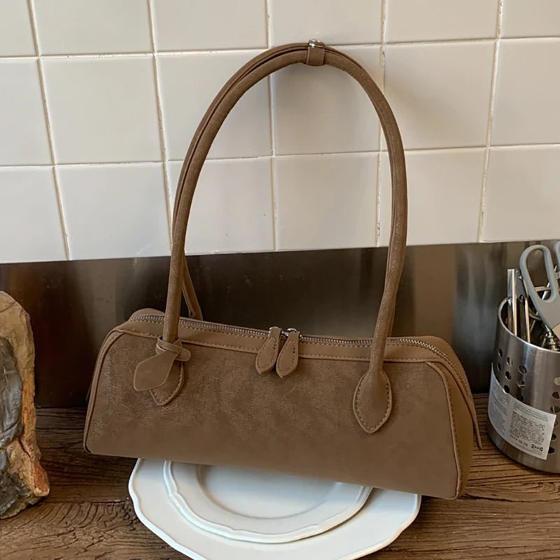 Adora Faux Suede Baguette Bag
