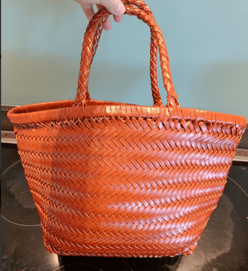 Anais Handwoven Vegan Leather Tote Bag