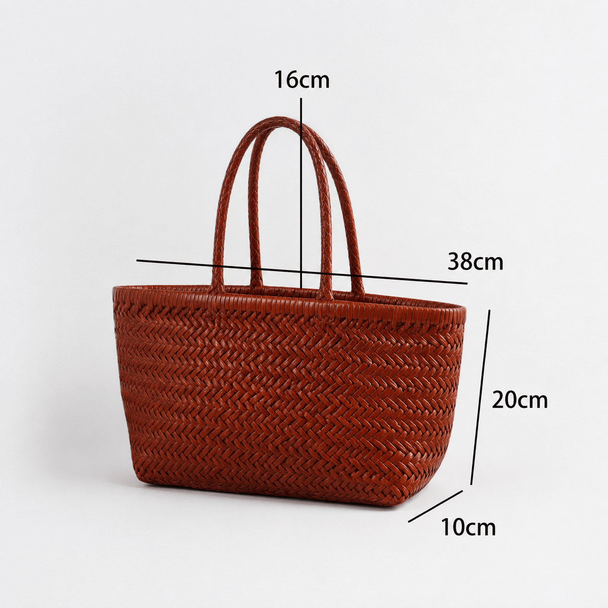 Anais Handwoven Vegan Leather Tote Bag