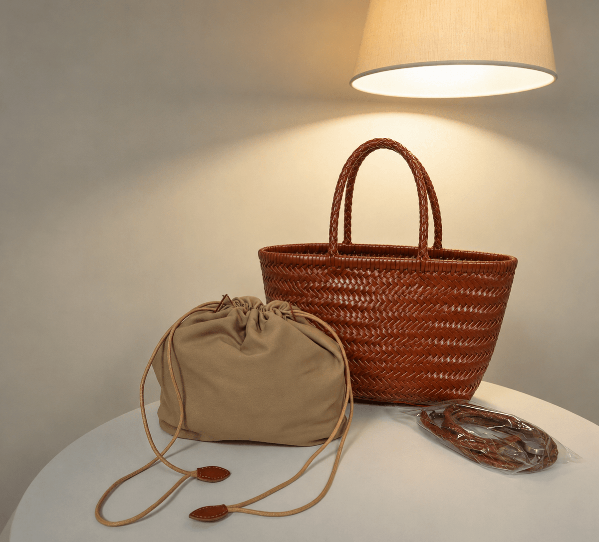 Anais Handwoven Vegan Leather Tote Bag