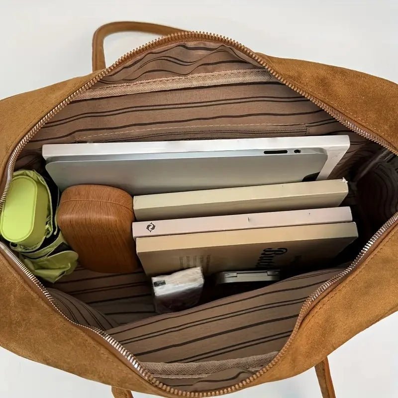 Beatrice Vintage Vegan Leather Laptop Tote