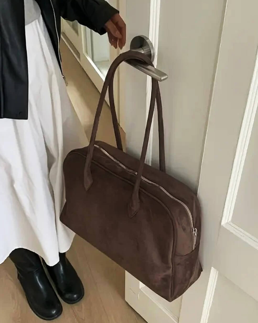 Beatrice Vintage Vegan Leather Laptop Tote