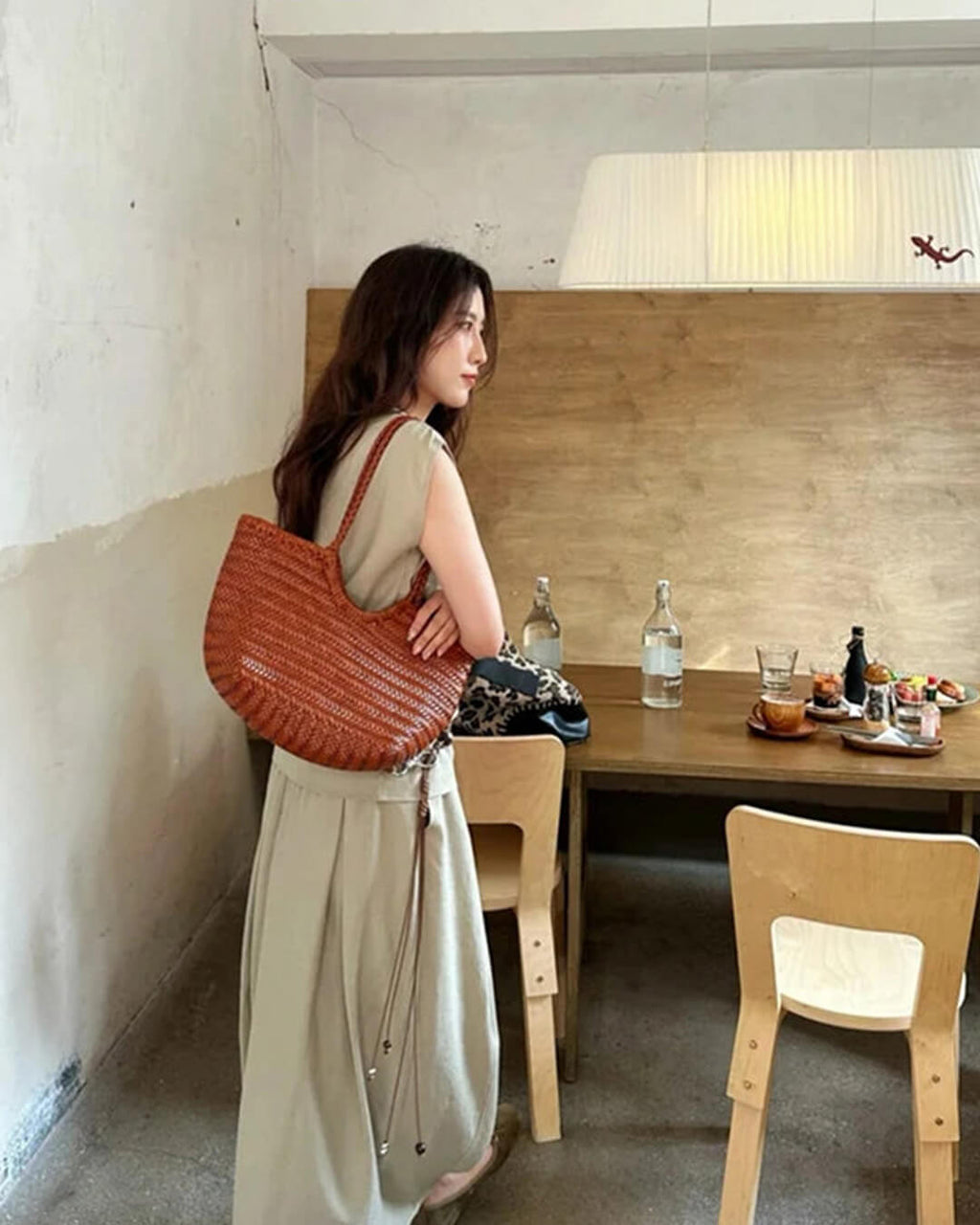 Bianca Handwoven Vegan Leather Tote Bag