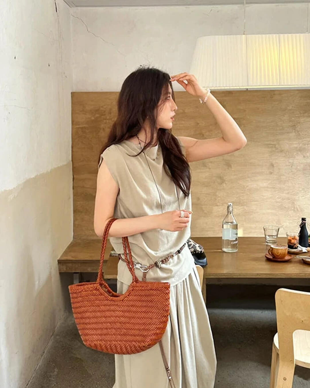 Bianca Handwoven Vegan Leather Tote Bag