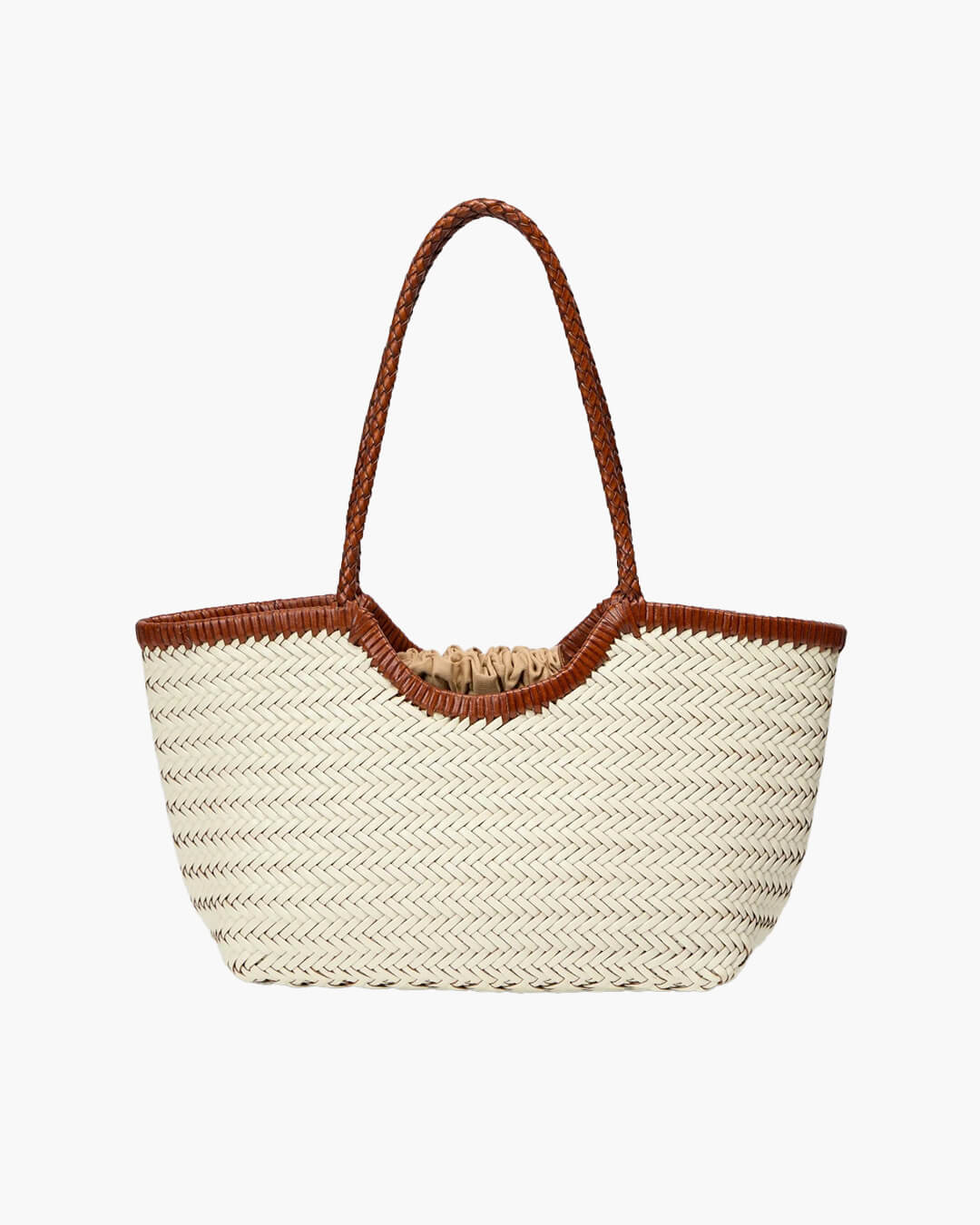 Bianca Handwoven Vegan Leather Tote Bag