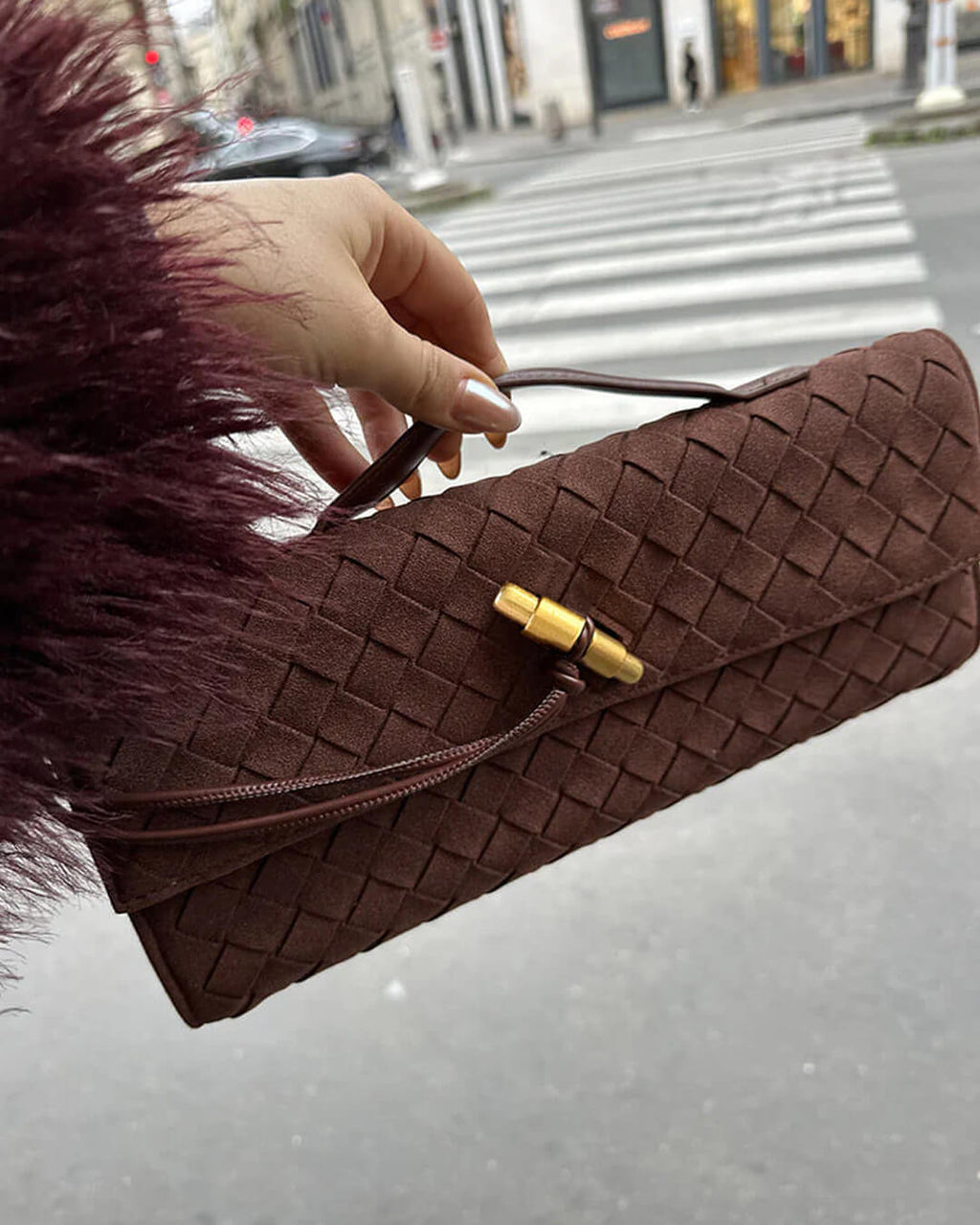 Bianca Faux Suede Bag